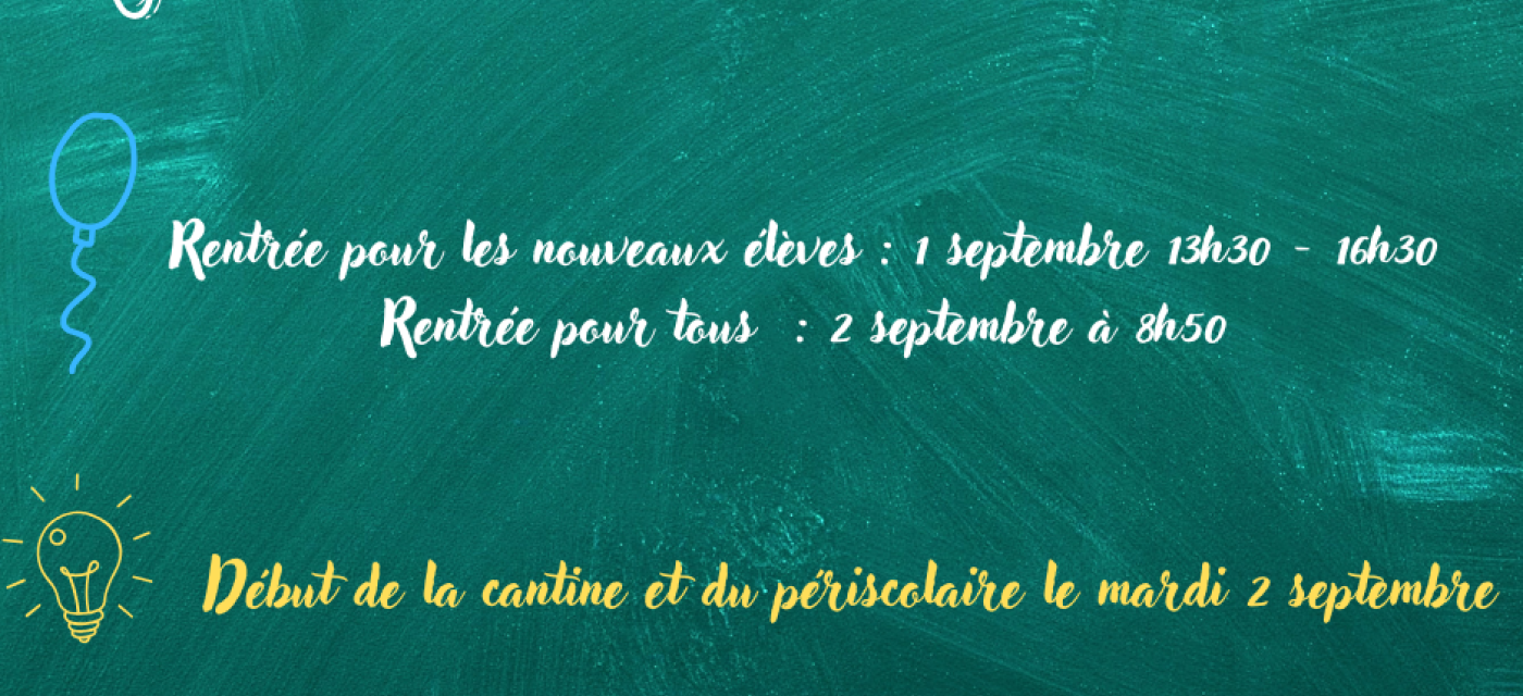 Informations pour la rentrée 2025